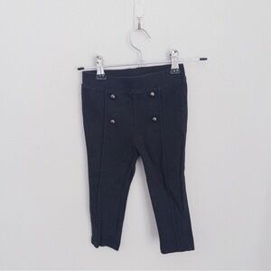 Faux button leggings